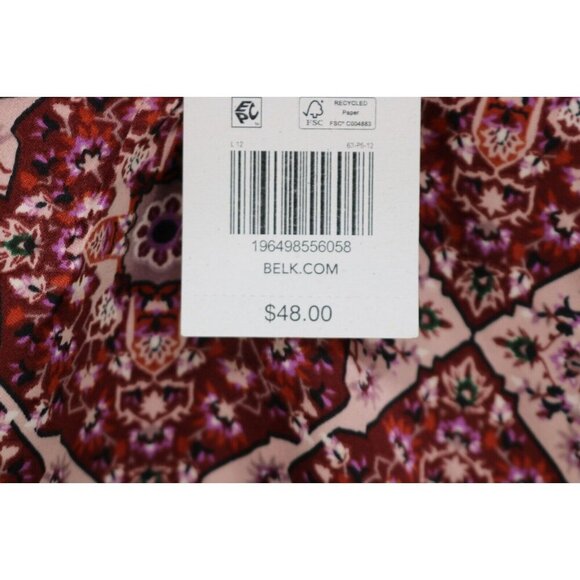 True Craft Geo Print Long Puff Sleeves Dress-Size Small-New w/Tags - Picture 6 of 10